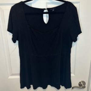 Torrid Black Peplum Top